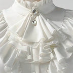 Night & Day Sonata - Ouji Lolita Layered Jabot, Metal Chain Brooch - image 6