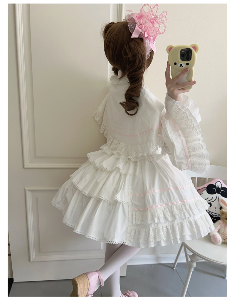 Praying Snowfall Old School Lolita Skirt Suit, Shirt and Cape - image 20