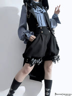 Narrative Rule - Ouji Lolita Shorts Set, Long Vest - image 18