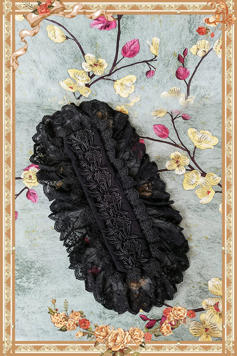 Mirror Doll - Old School Lolita Tiered Hem JSK with Polka Dot Lace and Accessories - image 49