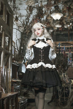 Bloodline Duke - Gothic Lolita SK Suit Spider Web Vest and Blouse - image 1