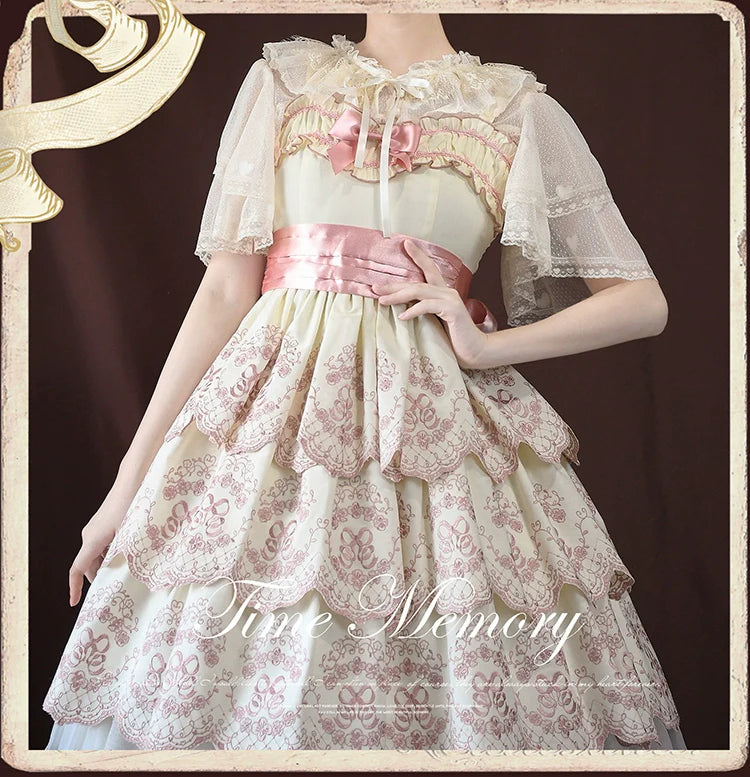 Sweetheart Curtain - Sweet Lolita Shawl Short Sleeve Lace Cardigan - image 5