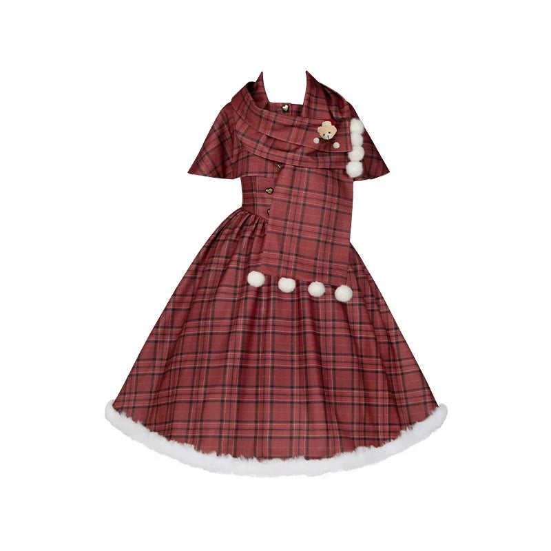 Wish Date - Twins Lolita Fishbone Bust-supporting JSK Winter Scarf-Cape and Accessories - image 24