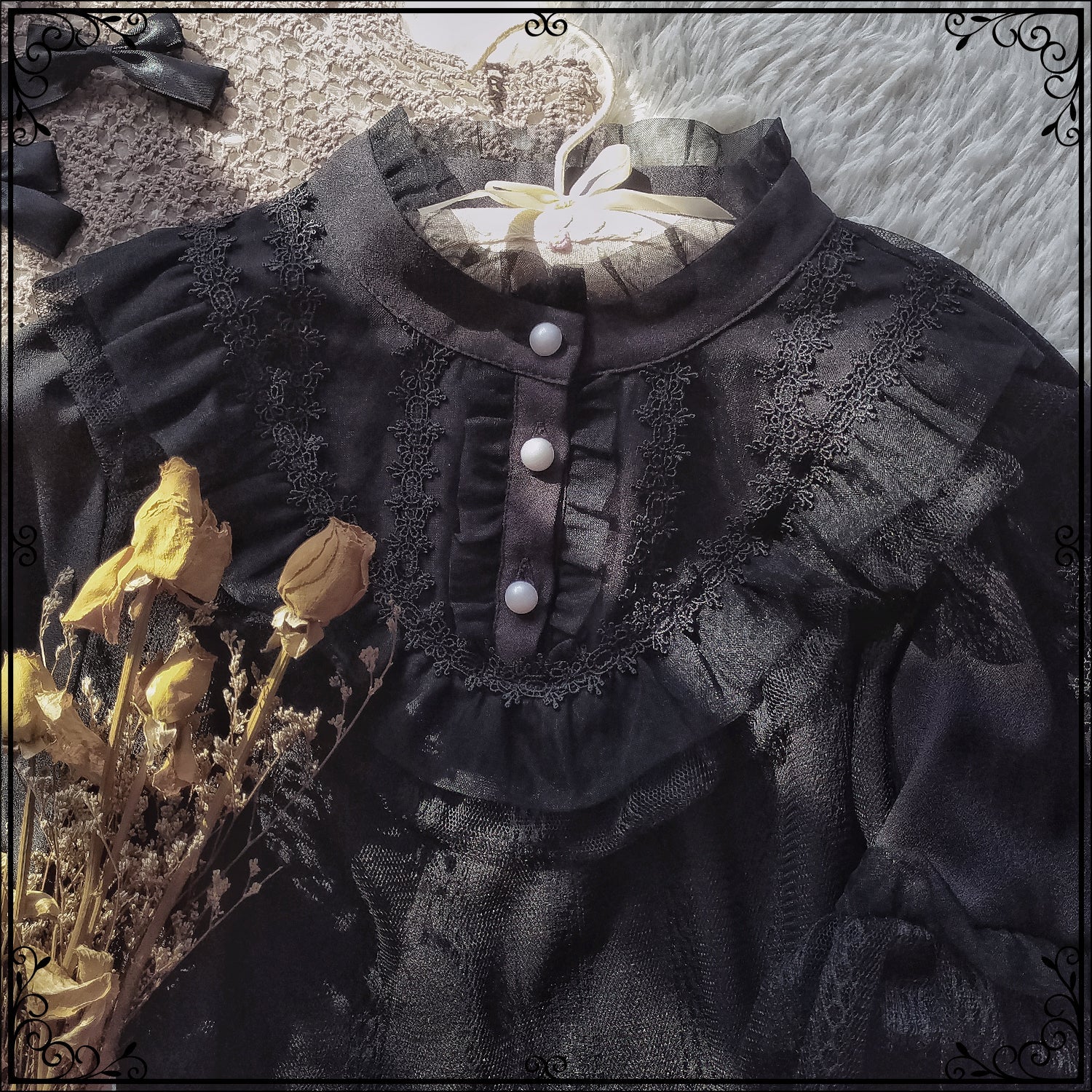 Alice's Cherry - Plus Size Lolita Shirt Chiffon Blouse - image 11