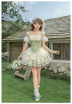 Unfailing - Classic Lolita Bow Jacquard Corset JSK Dress - image 4