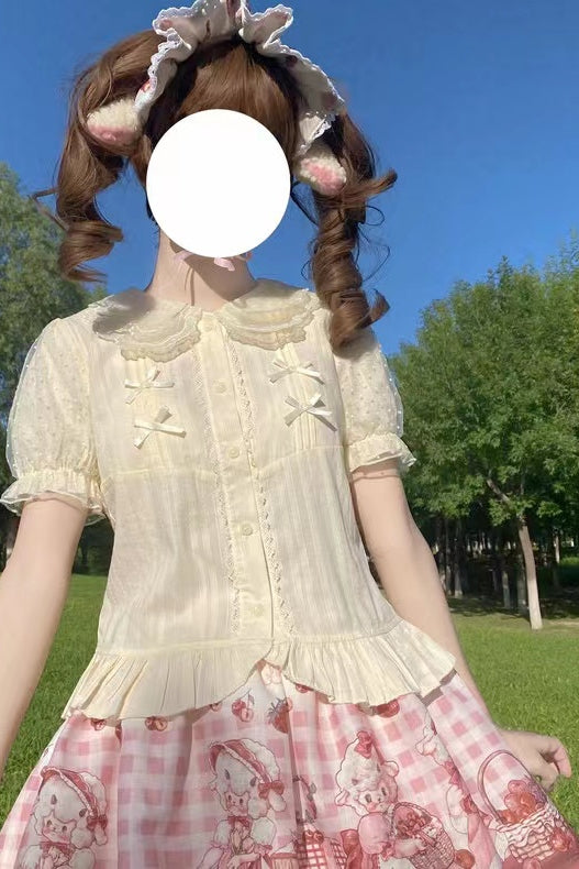 Little Fluttershy - Multi-Colored Cotton Lolita Shirt - image 6