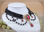 Lolita Pearl Necklace, Gemstone Pendant and Matching Ring Collection - image 14