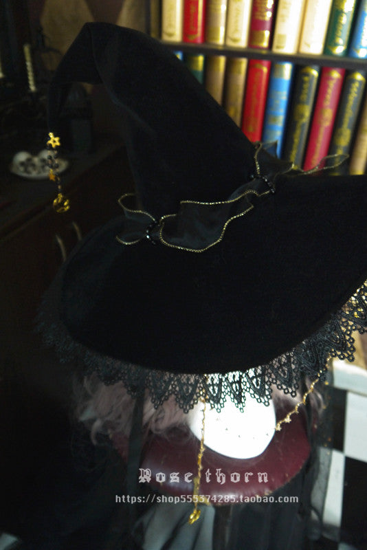 Twinkle Veil Lolita Halloween Witch Hat - image 12