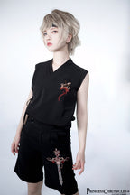Night Instructions Embroidered Ouji Shorts - image 2
