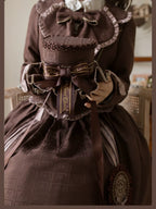 Bear Chocolate Slab - Classic Lolita Pleated JSK & SK Dress, Side Zipper - image 68