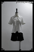 The Dawn of Arrival - Ouji Lolita Fitted Blouse with Detachable Jabot - image 3