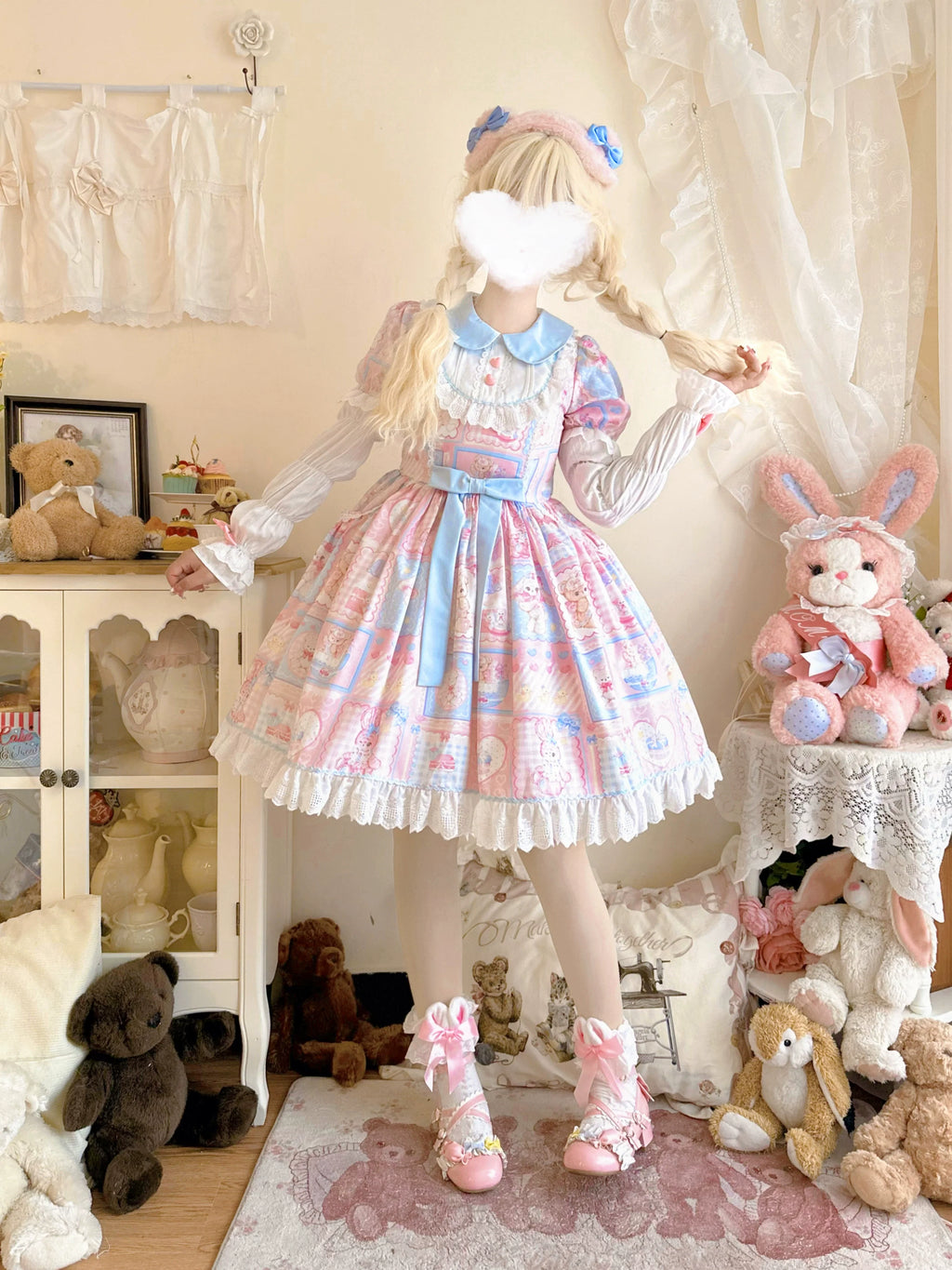 Sweet Bunny Bear - Sweet Lolita Dress Long Sleeve Winter Lolita OP - image 10