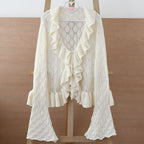 Sunset Bouquet - Elegant Lolita Cardigan, Flounce Hem - image 30