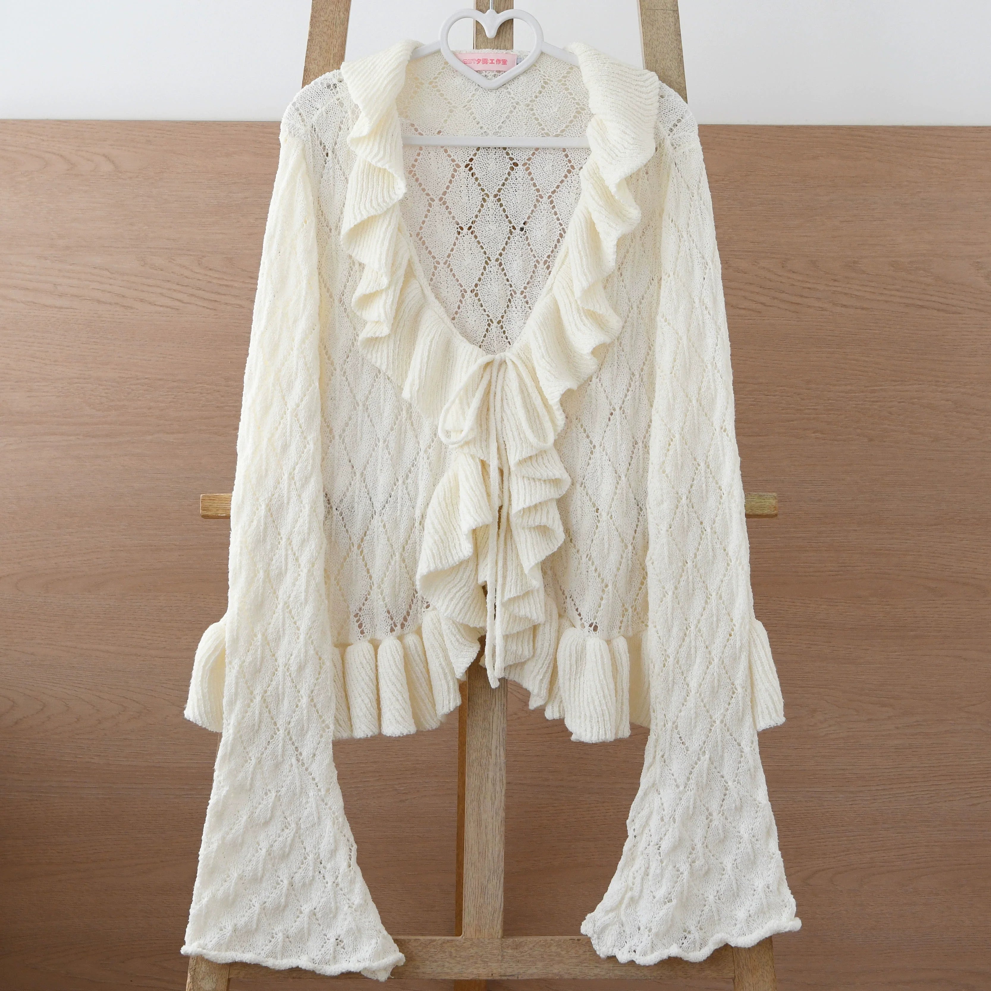 Sunset Bouquet - Elegant Lolita Cardigan, Flounce Hem - image 30