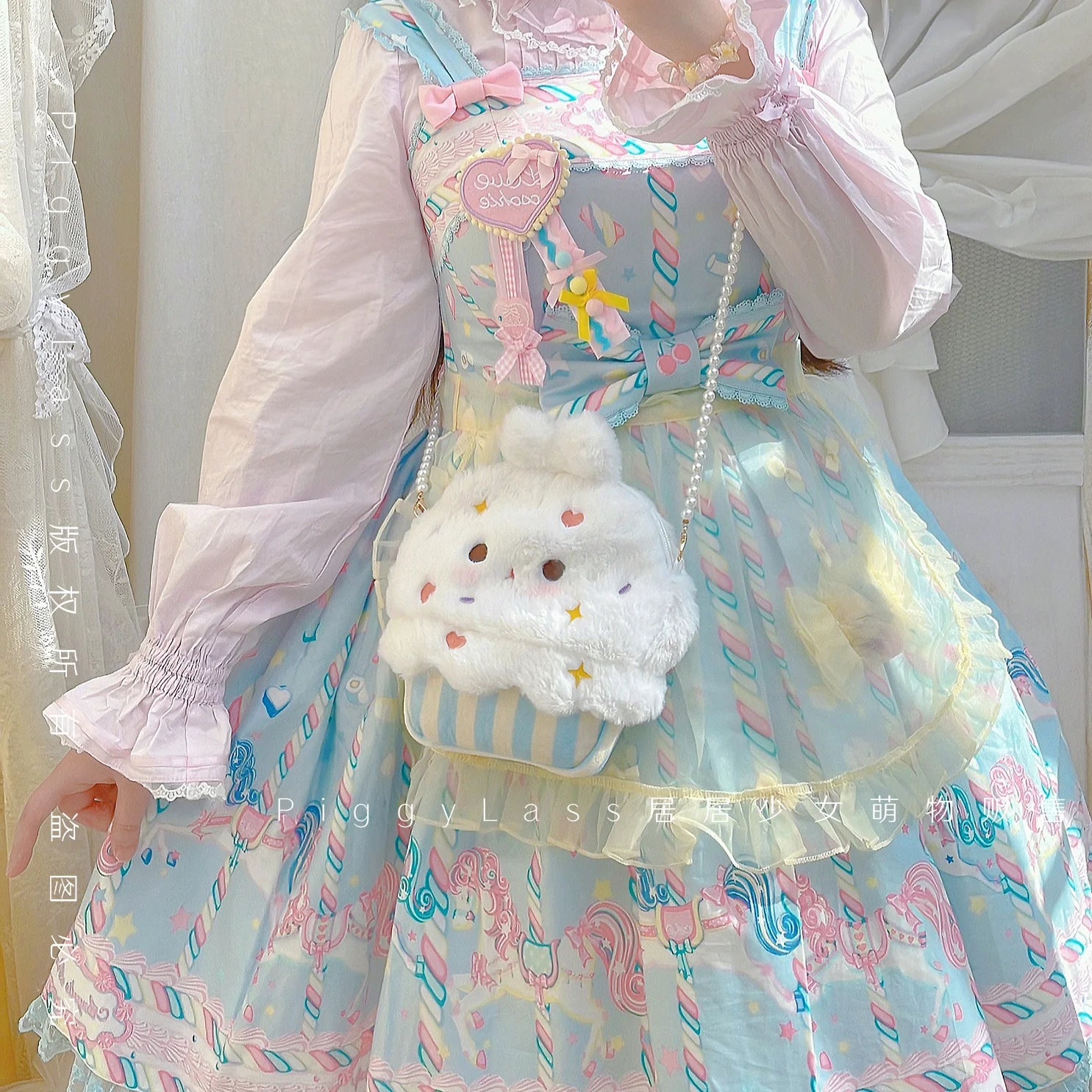 Cute Plush Lolita Bag Rabbit Cake Bag - image 3