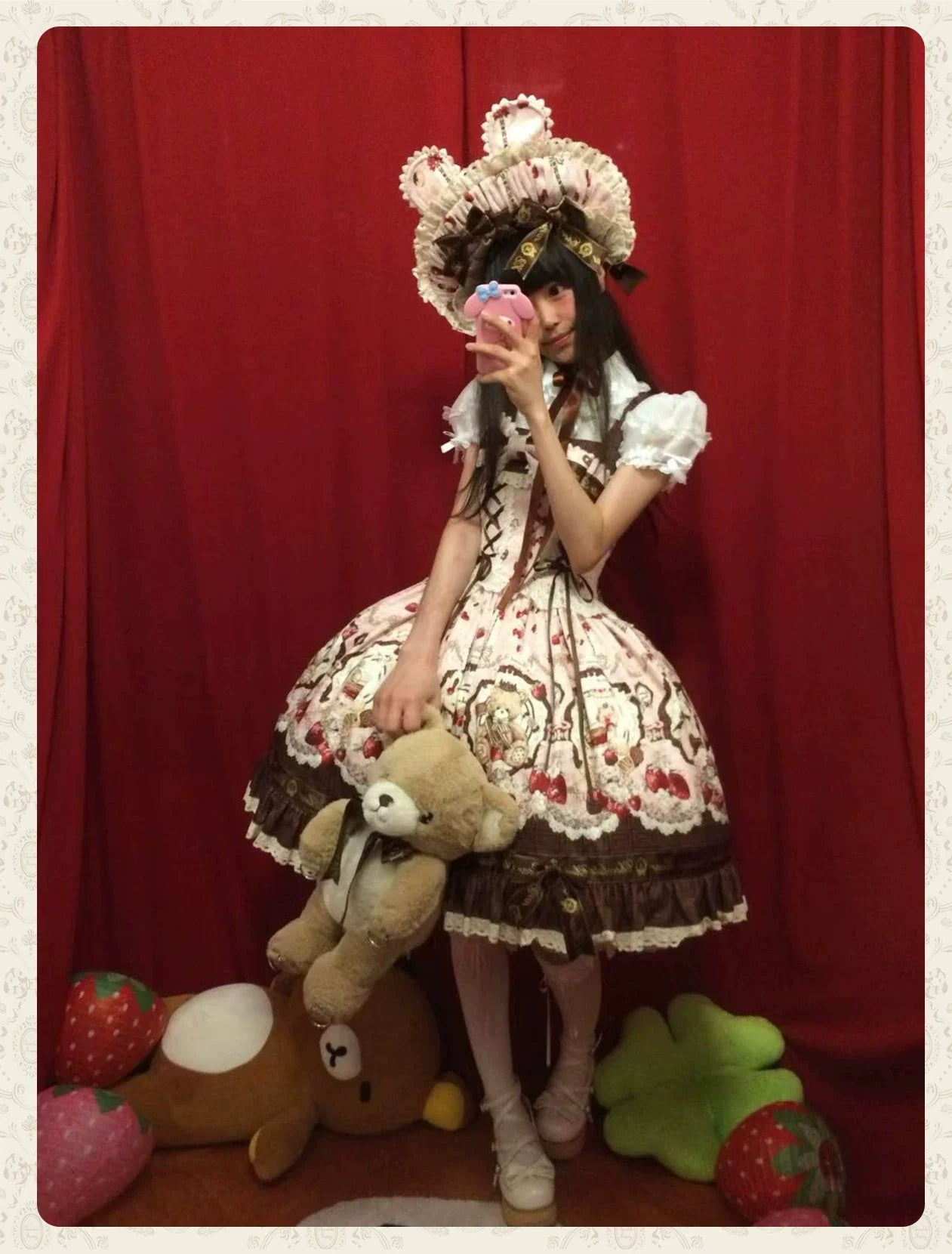Cookie Treasure Box - Sweet Lolita Dessert Printed JSK Dress with Ribbon Bows - image 17