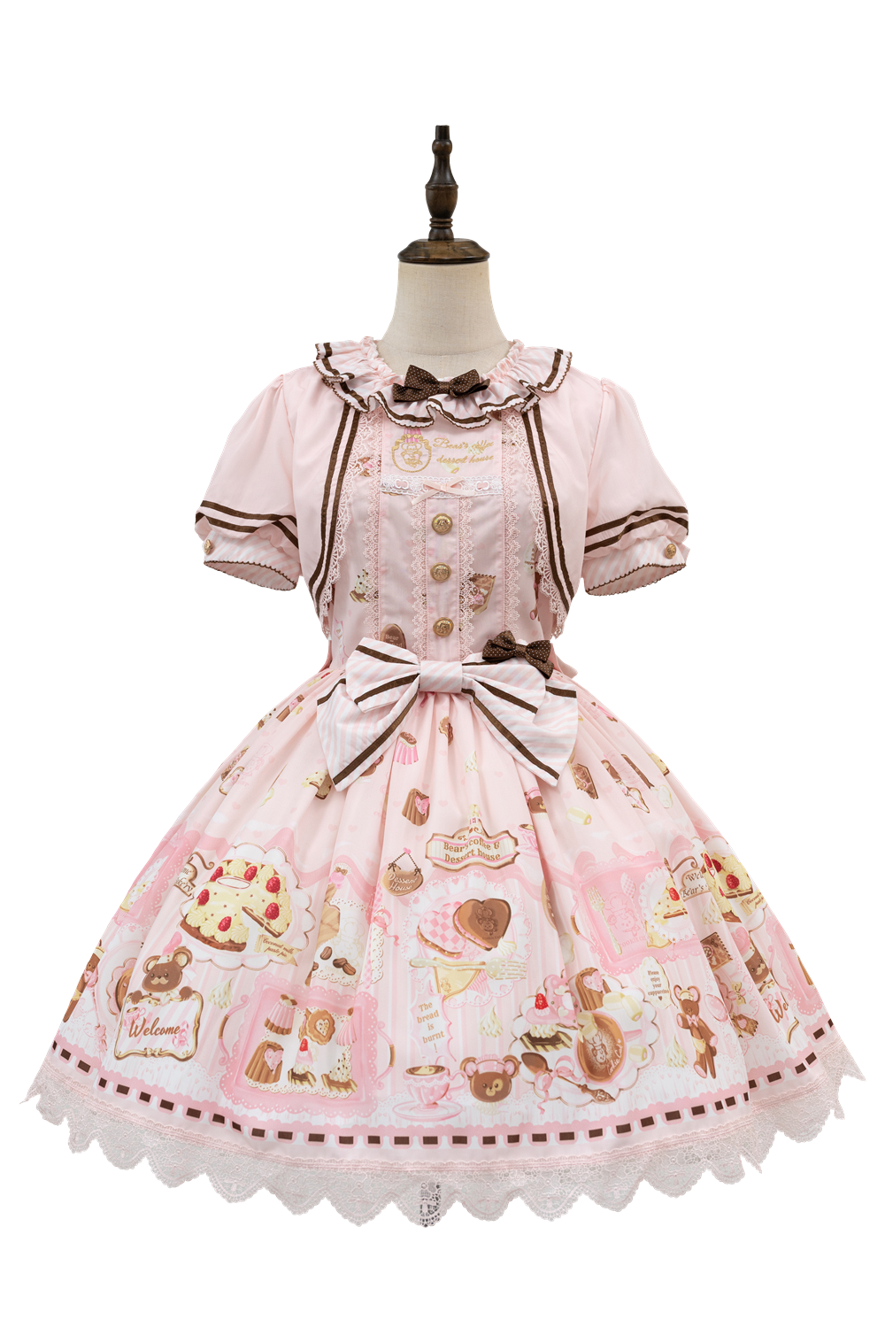 Dream Teahouse - Dessert Print Kawaii Lolita OP Dress Suit - image 51