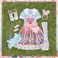 Sweetheart Doll Machine - Sweet Lolita Printed Salopette - image 7