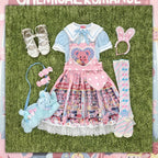 Sweetheart Doll Machine - Sweet Lolita Printed Salopette - image 7