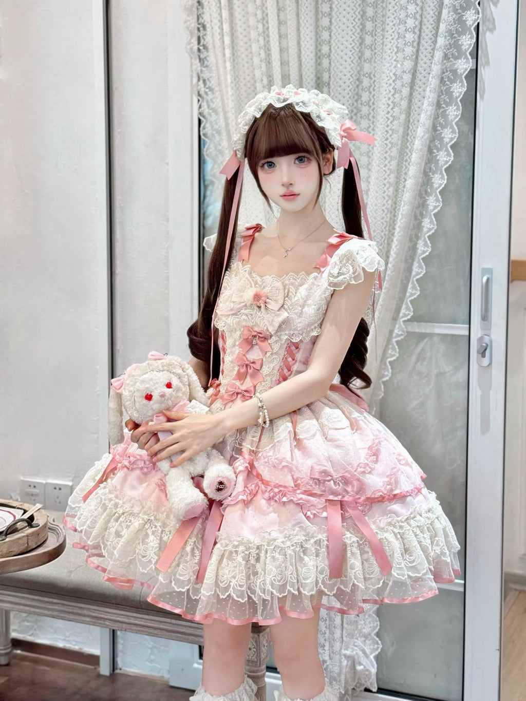 Dreamy Butterfly - Ballet-style Sweet Lolita JSK Dress With Large Bow Trailing - image 8