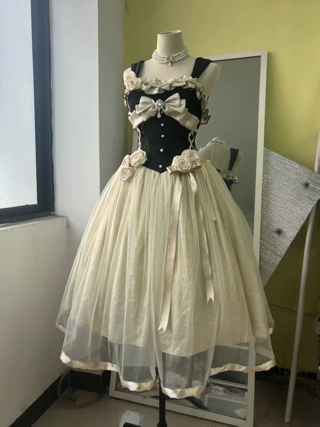 Paris Souvenir - Classic Lolita Corset JSK Dress with 3D Rose Decor - image 12