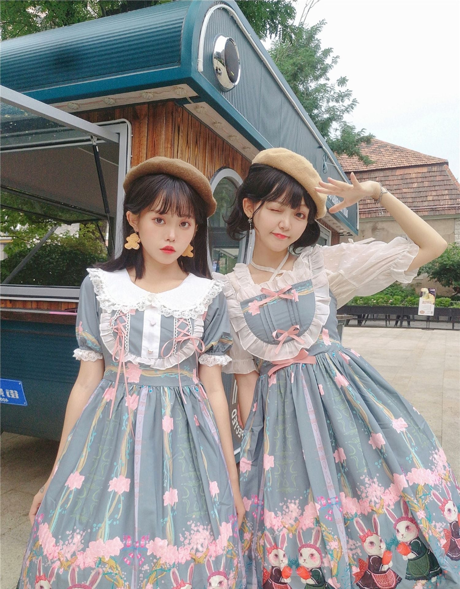 Picnic Bunny Girl - Plus Size Lolita JSK Short Sleeve OP Dress - image 16