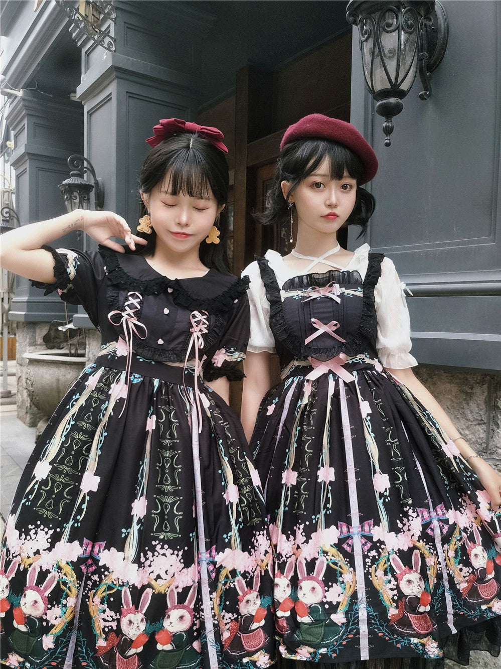 Picnic Bunny Girl - Plus Size Lolita JSK Short Sleeve OP Dress - image 1