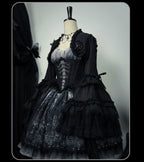 Bone-Eroded Butterfly - Gothic Lolita JSK & SK Set - image 3