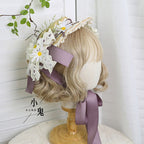 Flower Tea Party Lolita Straw Hat - image 8