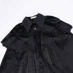 Pilgrim - Black Gothic Lolita Cape, Detachable 2-Piece - image 4