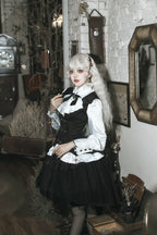 Bloodline Duke - Gothic Lolita SK Suit Spider Web Vest and Blouse - image 7