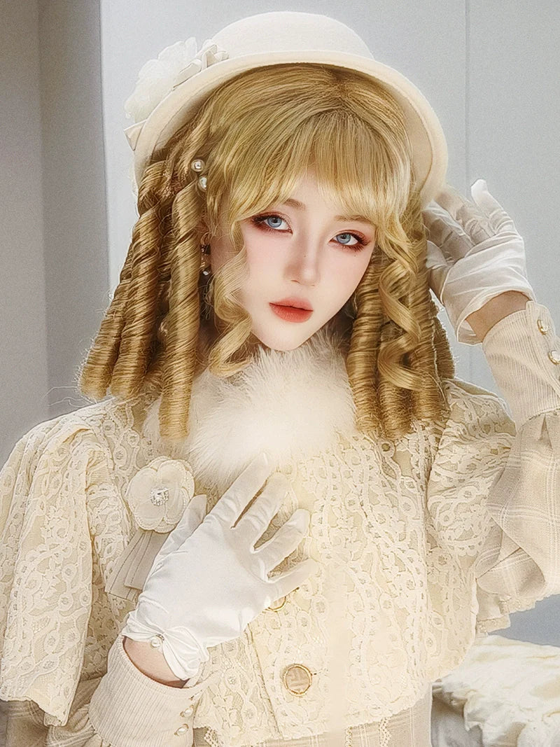 Sparkling 33cm Lolita Court Wig with Roman Curls - image 1