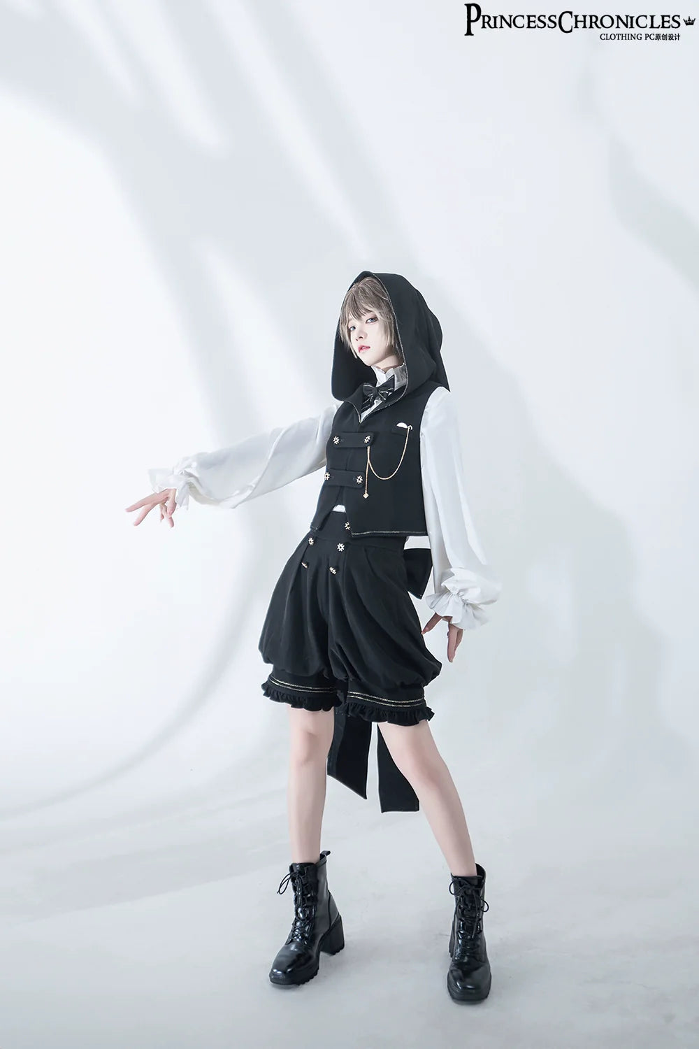 Desperate Bunny - Ouji Lolita Vest Shorts Set - image 17