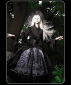 Bone-Eroded Butterfly - Gothic Lolita JSK & SK Set - image 18