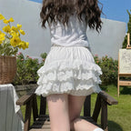 Cotton Lolita Bloomers, Tiered Hem Cake Shorts - image 15