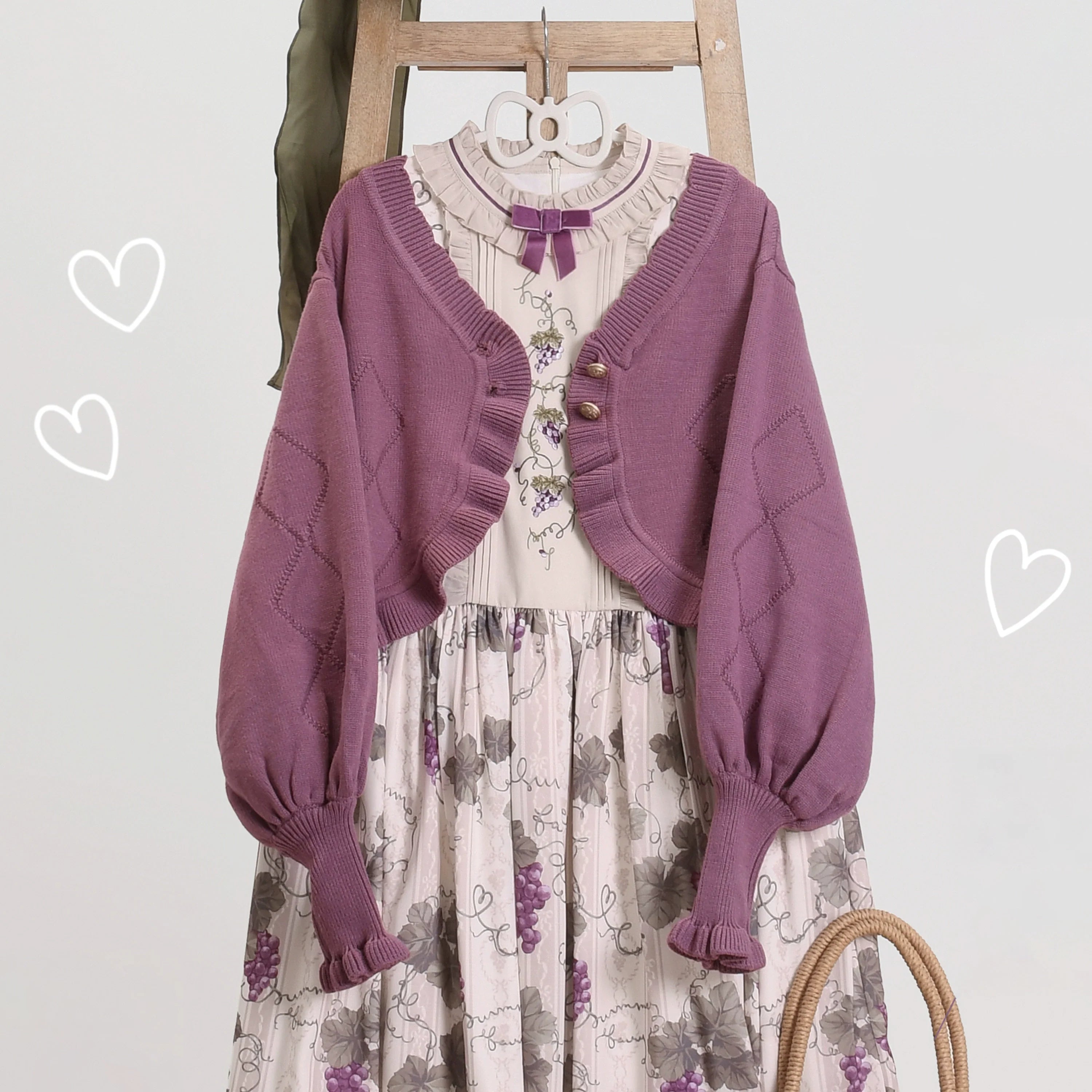 Cookie - Vintage Lolita Cardigan, Short Sweater - image 38