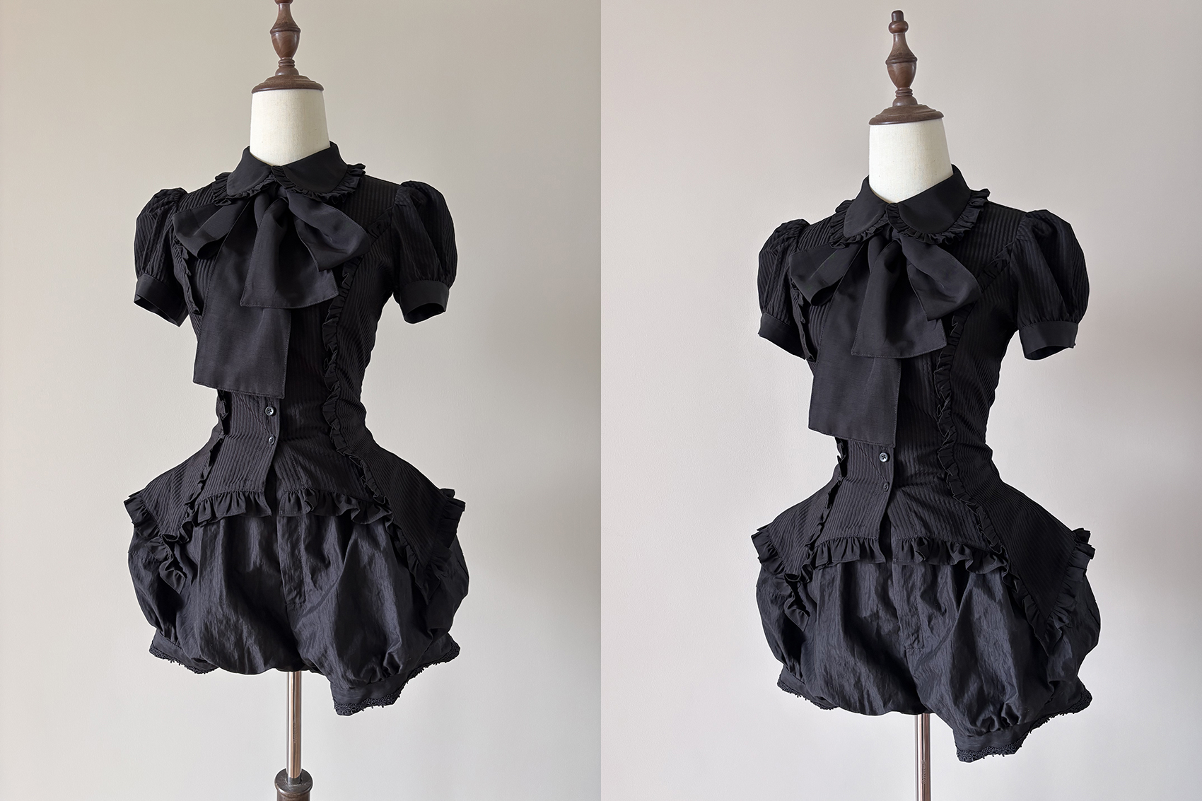 Lilith - Gothic Lolita Short-Sleeve Shirt with Detachable Tie - image 11