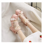 Round Toe Sweet Lolita Shoes, Detachable Pearl Chain - image 15