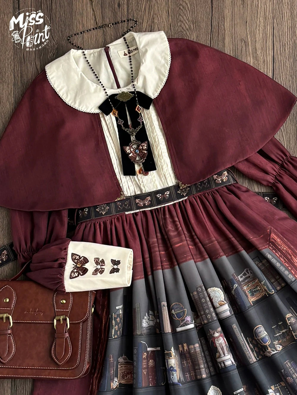 German Bookshelf - Classic Lolita OP Dress & Detachble Cape - image 37
