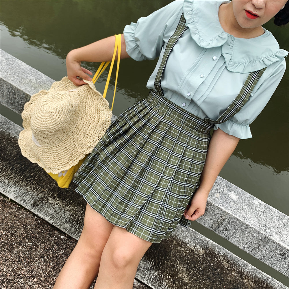 Plus Size Lolita Blouse, Oversized Short Sleeve Shirt - image 2