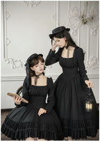 Audrey's Reply - Classic Lolita Square Neck OP, Detachable Embroidered Collar and Accessories - image 15