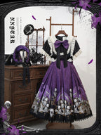 Dragon Bone Lily - Vintage Gothic Lolita Dragon & Skeleton Print JSK Dress and Accessories - image 35