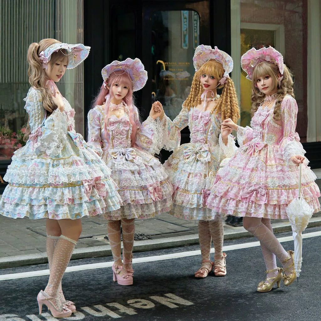 Candlelight Sonata - Sweet Lolita Long-Sleeve OP Dress - image 14