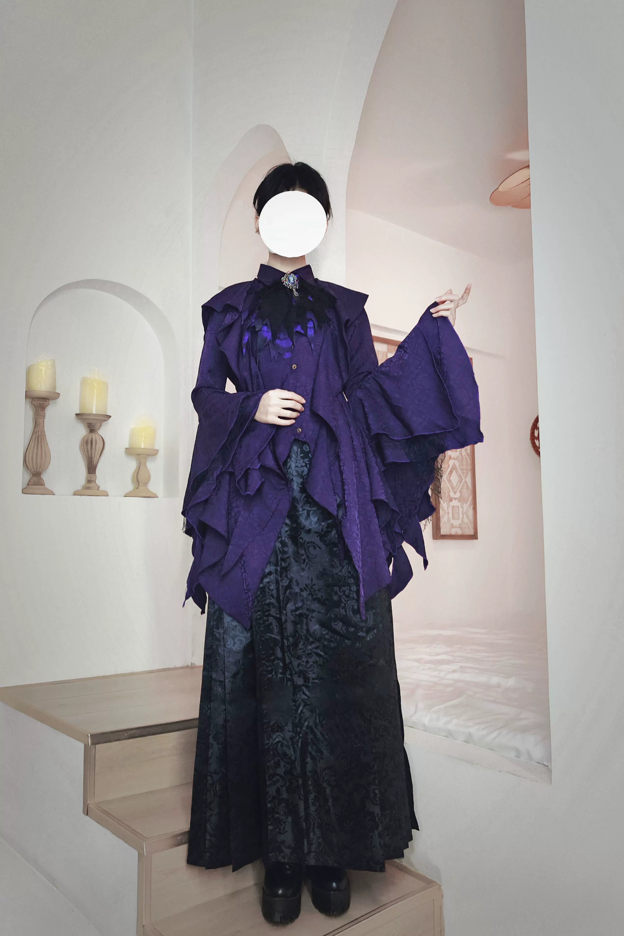 Eerie Devour Irregular-Hem Ouji Shirt - image 8