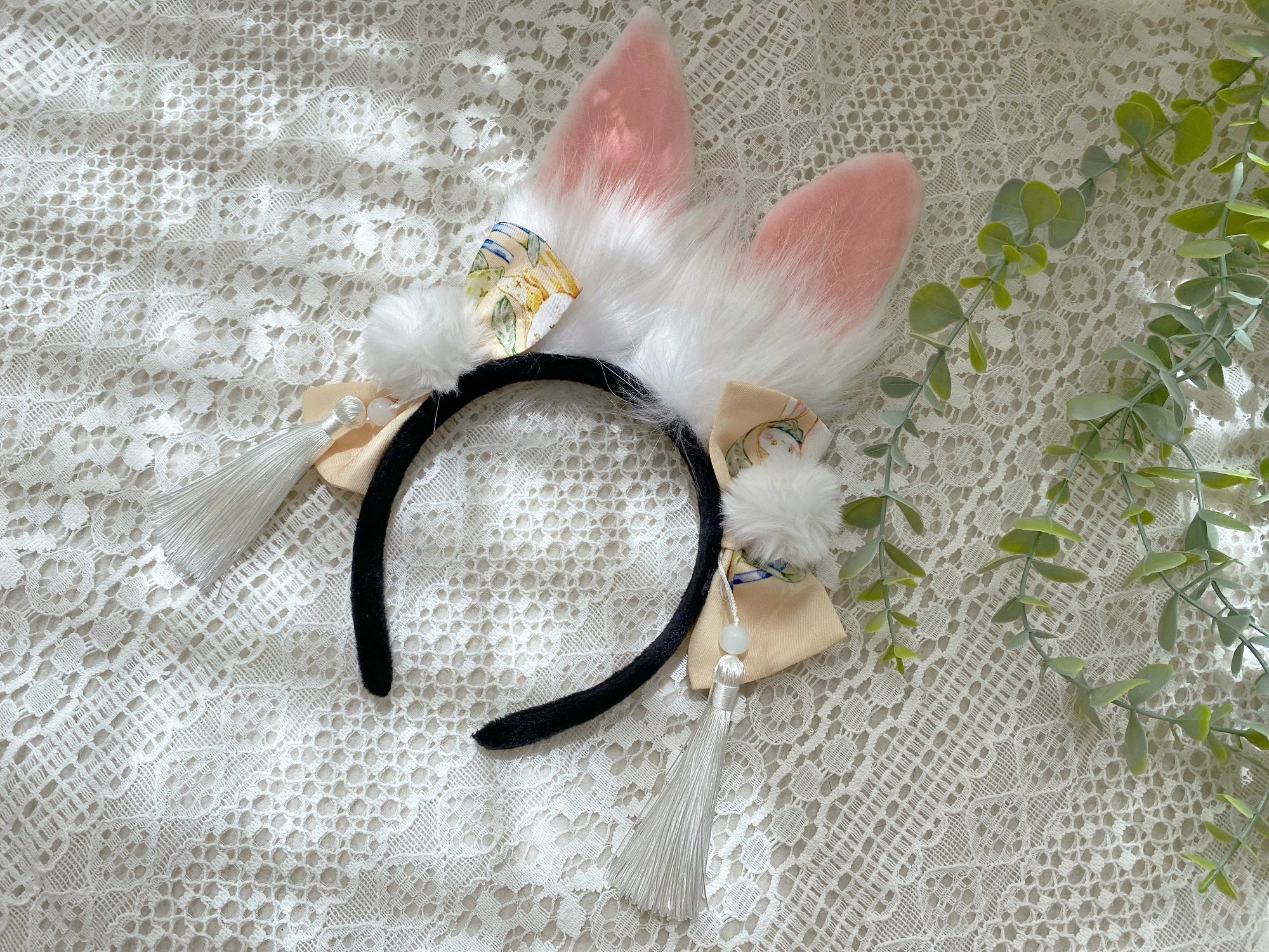 Laurel - Kawaii Han Lolita Jumper Dress Rabbit Print and Accessories - image 21