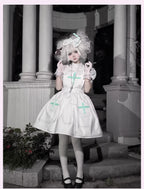 Mint Prescription - Old School Lolita Striped OP Dress, Electrocardiogram Trace and Accessories - image 20