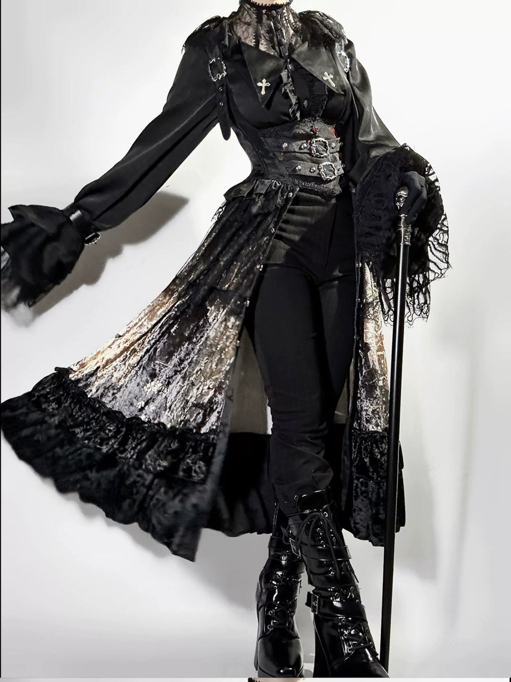 Heretic Nun - Halloween Gothic Lolita JSK Dress & Blouse Set - image 16