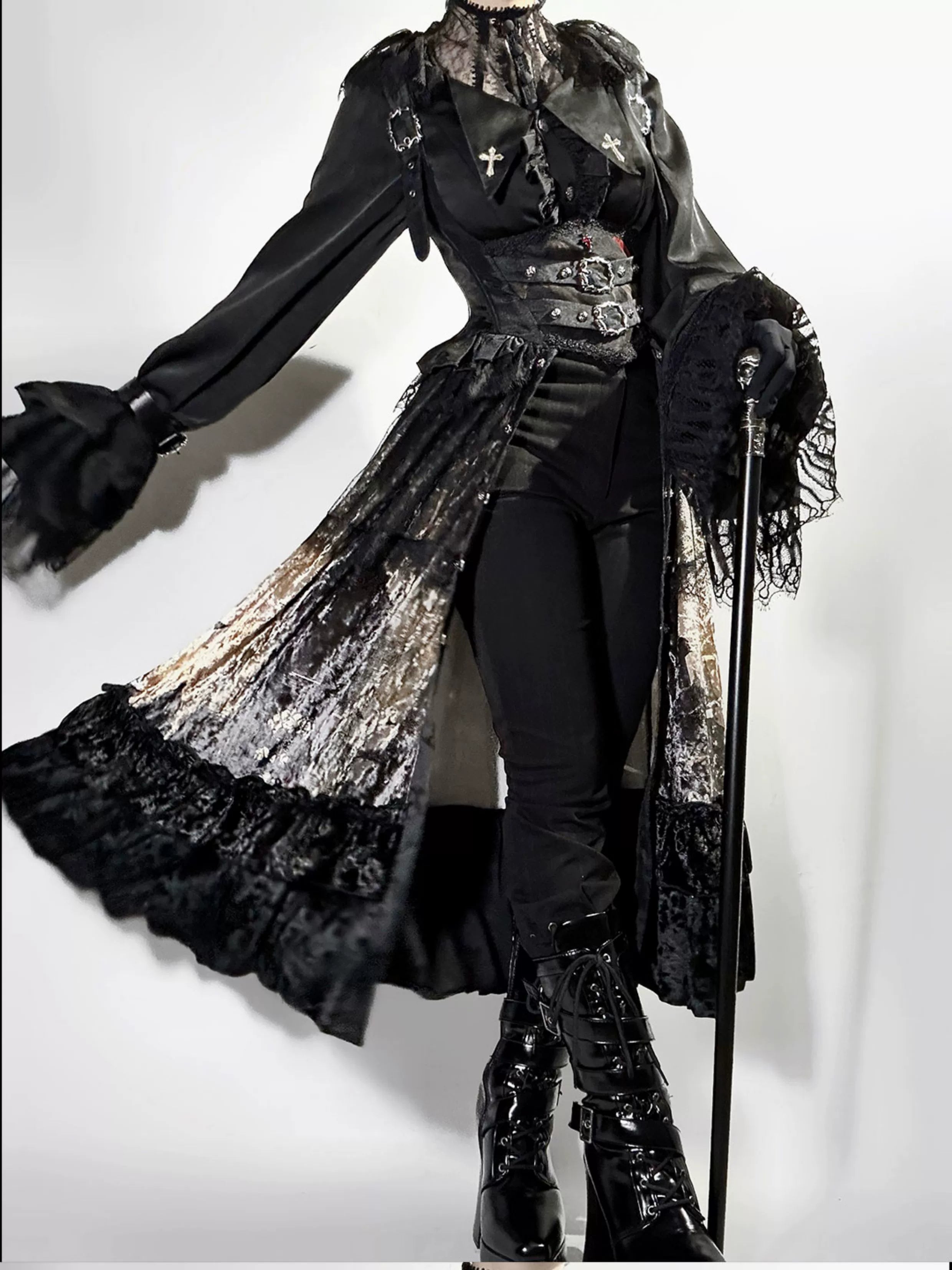 Heretic Nun - Halloween Gothic Lolita JSK Dress & Blouse Set - image 16