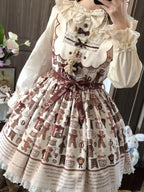 Teddy Bear Daily News Sweet Vintage Lolita Dress JSK and OP Series and Accessories - image 2