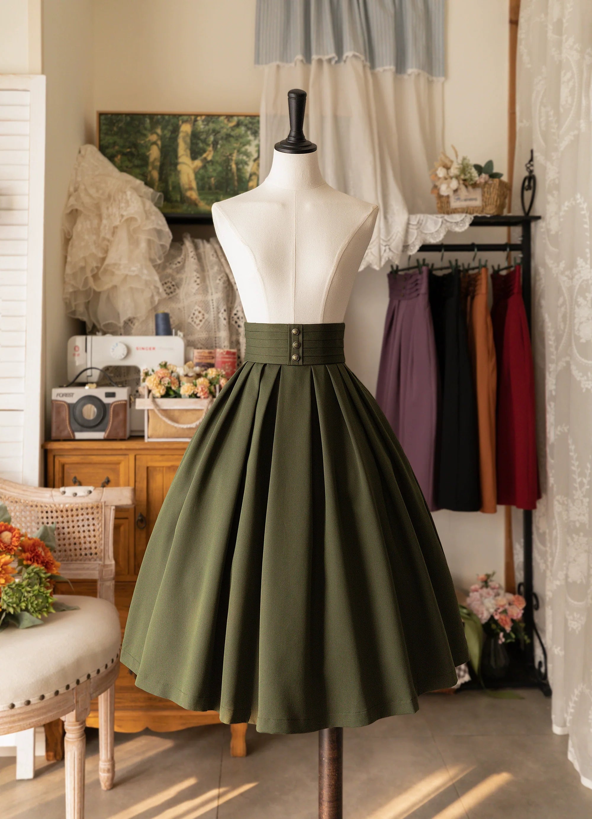 Forest Basket - Elegant Lolita Pleated SK - image 3